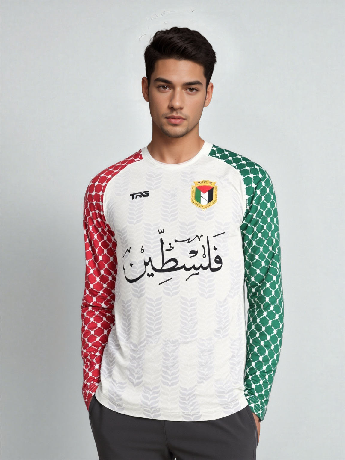 Palestine Football Jersey - Full Sleeve - White