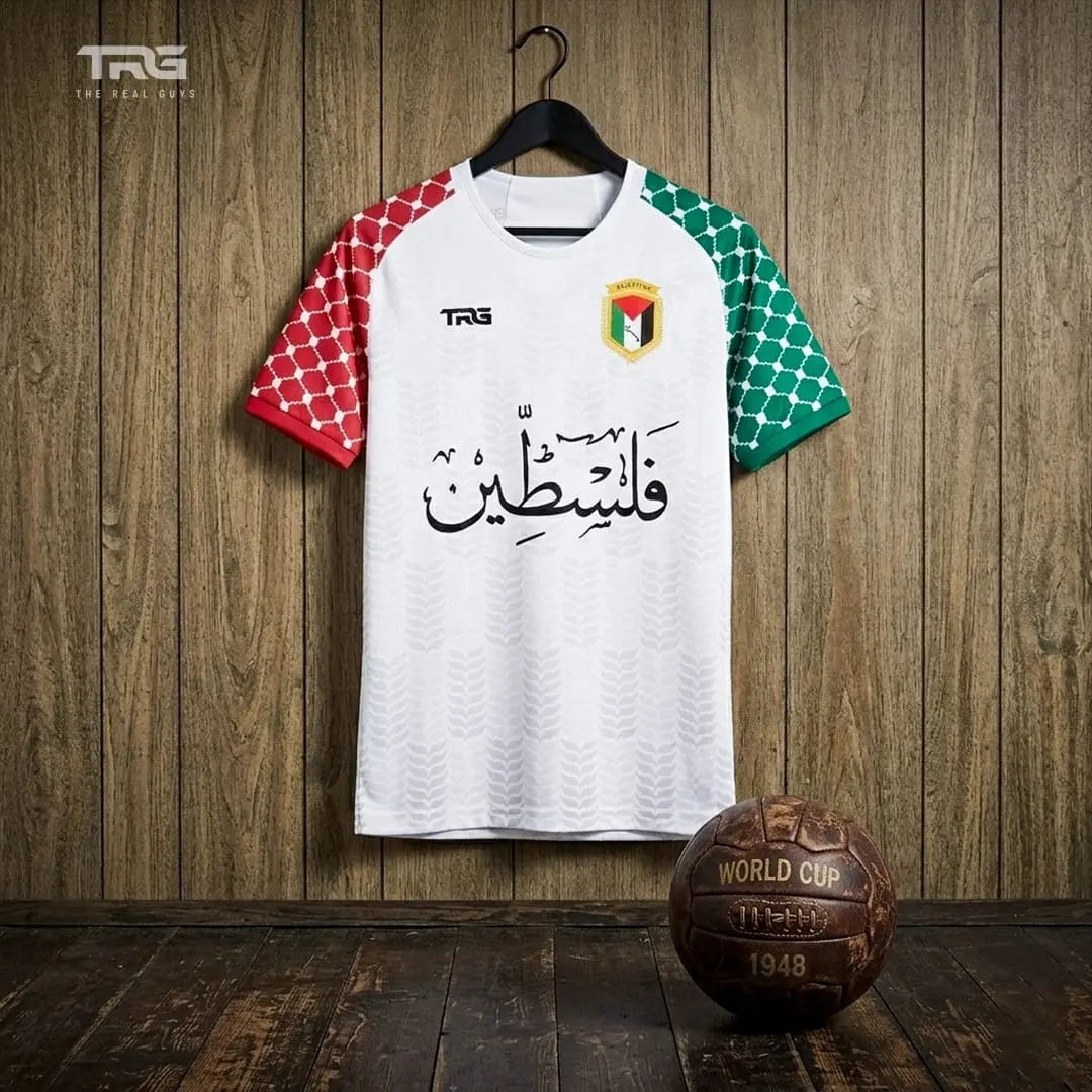 Palestine Football Jersey – White Short Sleeve | 100% of Profits Donated