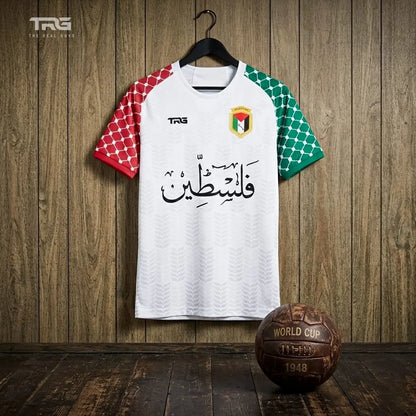 Palestine Football Jersey – White Short Sleeve | 100% of Profits Donated