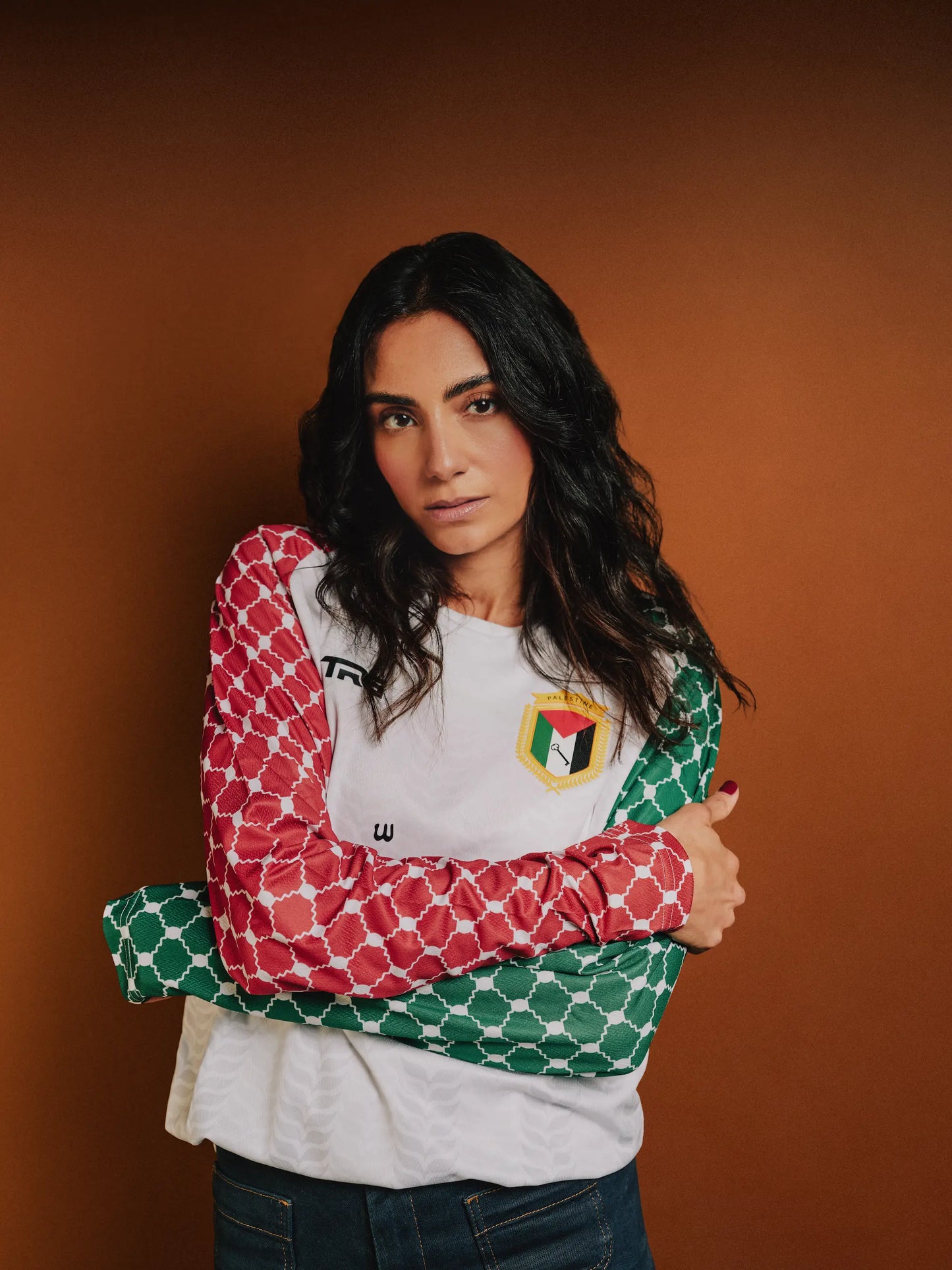 Palestine Football Jersey – White Long Sleeve | 100% of Profits Donated
