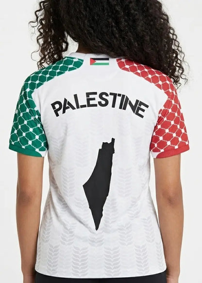 Palestine Football Jersey – White Short Sleeve | 100% of Profits Donated